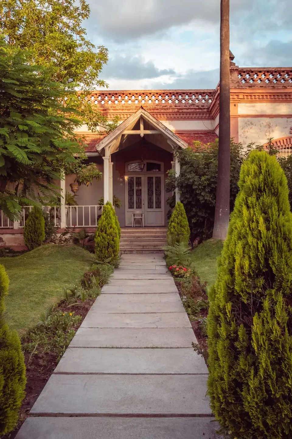Representative concrete garden path, not a claimed Matthews project